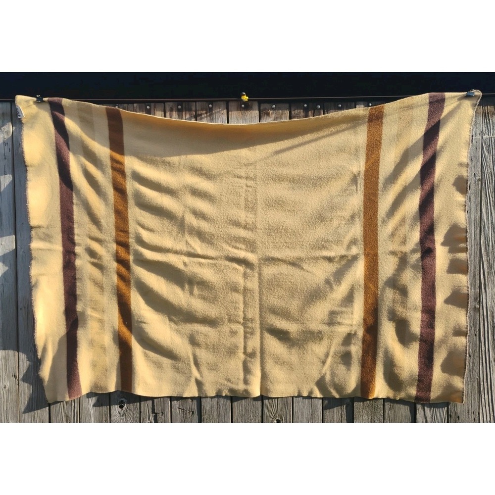 Vintage 100% Wool Blanket Faribo Faribault Woolen Mill  53" x 80" Since 1865